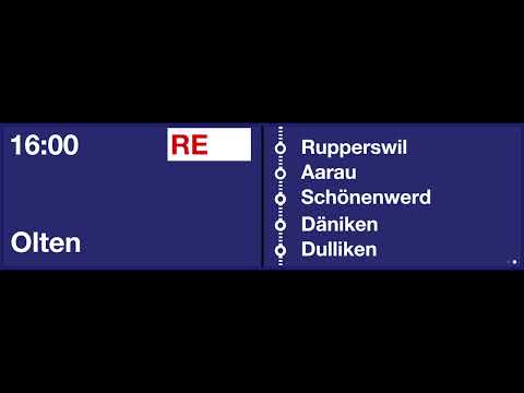 SBB TTS Durchsage • Der RE nach Olten hält ausserordentlich