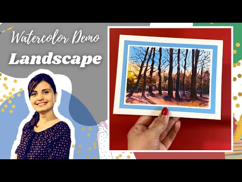 How to Paint Forest Landscape Using Watercolor | Arpana's Art Room