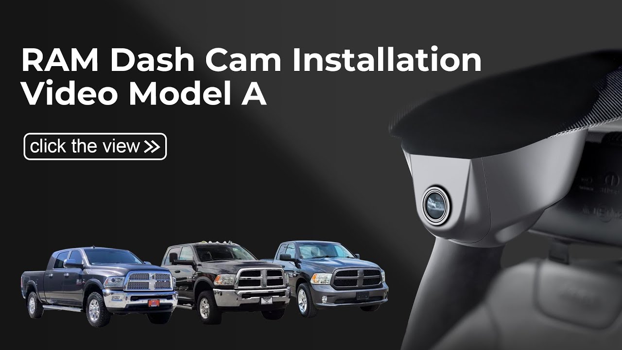 Dash Cam 021B(Model A) Video for RAM 4th Gen RAM 1500/2500/3500 2013-2018,1500 Classic 2019-2024