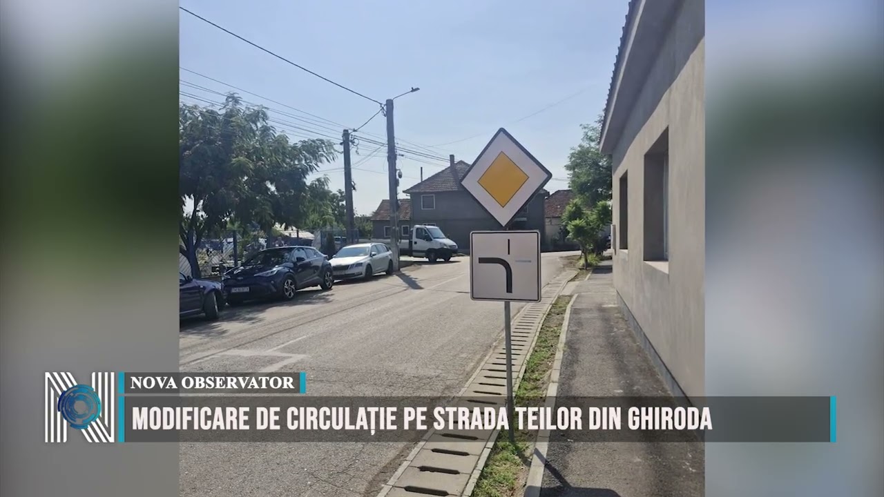 Modificare de circulație pe strada Teilor din Ghiroda
