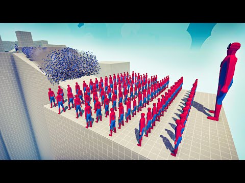 100x SPIDERMAN + GIANT vs 2x EVERY GOD - Totally Accurate Battle Simulator TABS