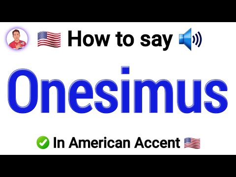 🇺🇲How To Pronounce Onesimus In American Accent | Onesimus Pronunciation