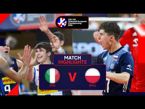 Highlights | Italy vs. Poland - CEV U18 Volleyball European Championship 2024 | Men SF