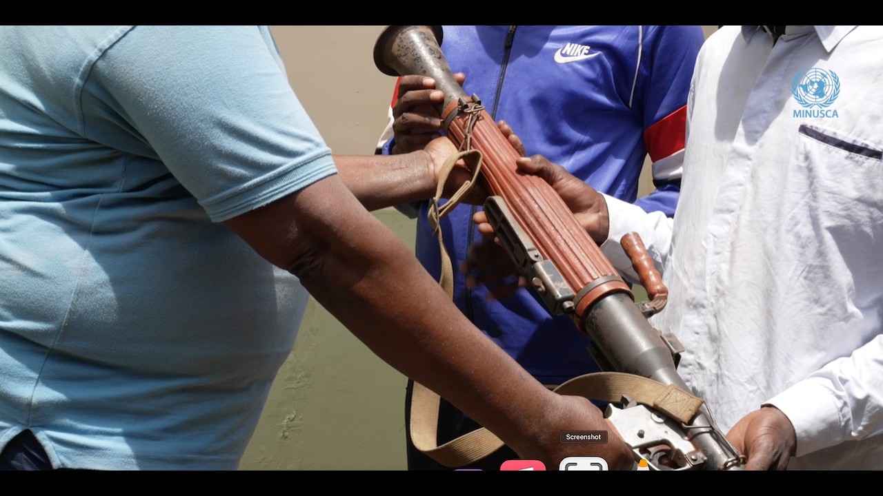 Désarmement et démobilisation de combattants à Bangui