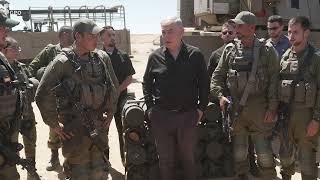 ראש הממשלה בנימין נתניהו קיים היום סיור אווירי על רצועת עזה (עדכוני משרד ראש הממשלה) - התמונה מוצגת ישירות מתוך אתר האינטרנט יוטיוב. זכויות היוצרים בתמונה שייכות ליוצרה. קישור קרדיט למקור התוכן נמצא בתוך דף הסרטון