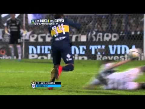 Gol de Mazzola. Gimnasia LP 1 - Boca 0. Fecha 22. Primera División 2015. FPT.
