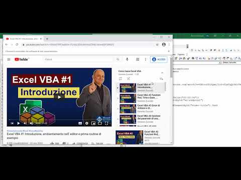 19 - WEB SCRAPING vba - Selenium - Estrarre elenco video da YouTube