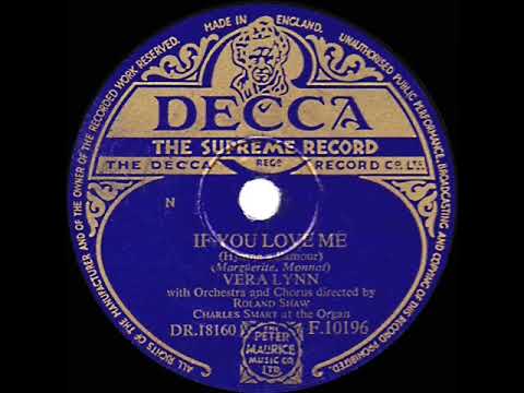 1st (English-language) RECORDING OF: If You Love Me (Really Love Me) - Vera Lynn (1953)