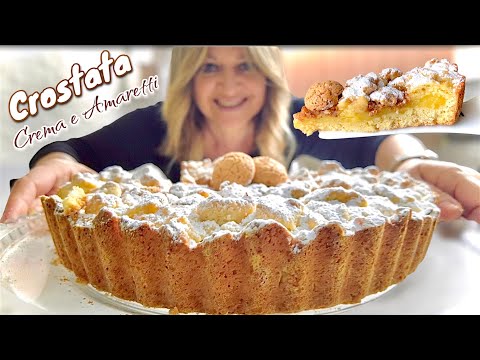 CROSTATA SBRICIOLATA CREMA E AMARETTI facile e veloce