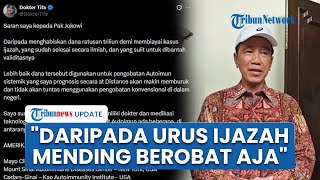 Dokter Tifa Klaim Jokowi Habiskan Triliunan demi Kasus Ijazahnya: Lebih Baik Pakai Buat Pengobatan