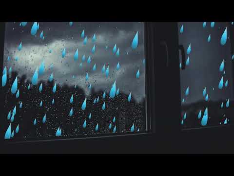 Dešťové kapky bijící na parapetu - Uklidňující zvuk deště - celou noc