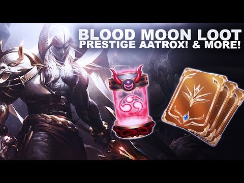 BLOOD MOON LOOT! UNLOCKING PRESTIGE AATROX & MORE! | League of Legends