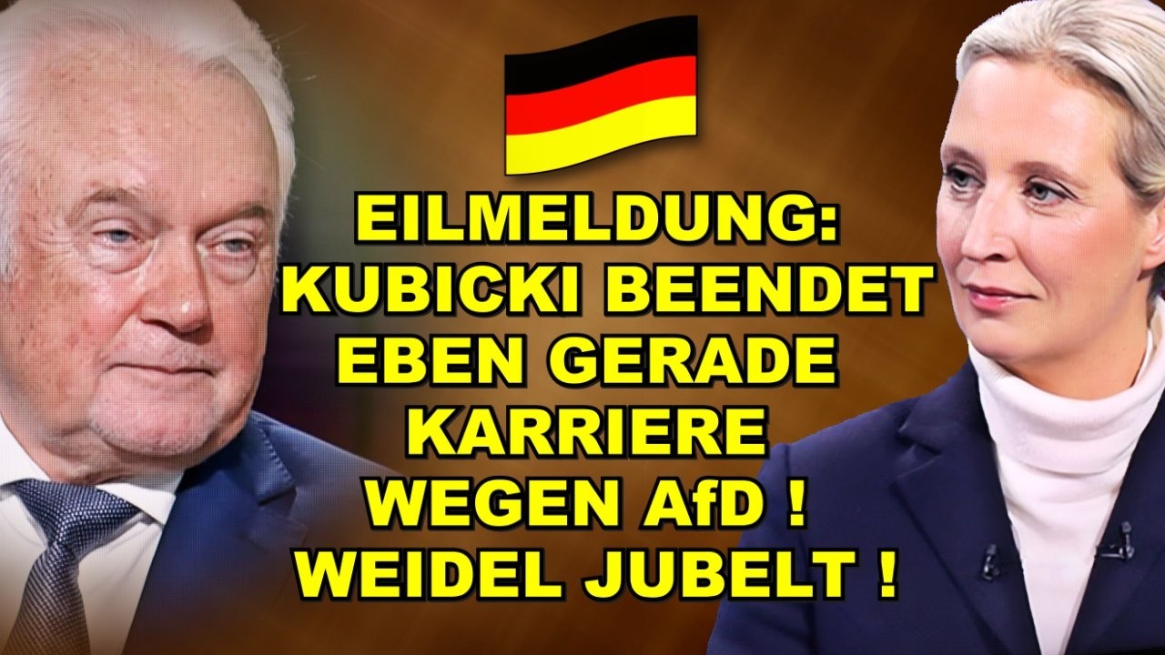 EIL: KUBICKI BEENDET KARRIERE wegen AfD!