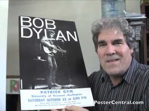 Bob Dylan Window Card 1965 Folk-Rock Concert Broadside