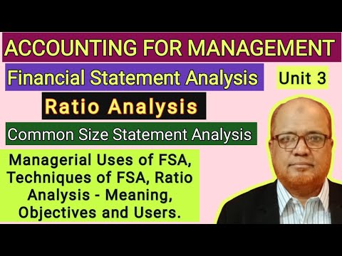 Accounting for Management I Financial Statement Analysis I Ratio Analysis I Hasham Ali Khan I
