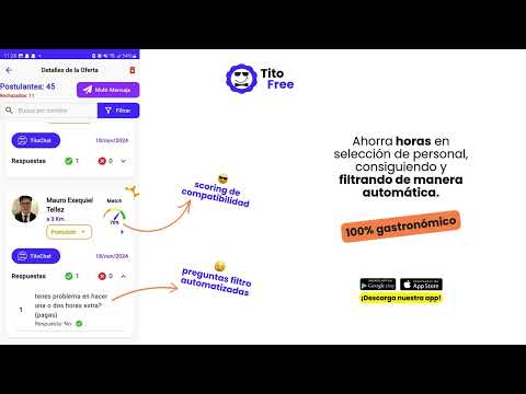 Automatiza tu busqueda de personal gastronomico. Usa TitoFree.