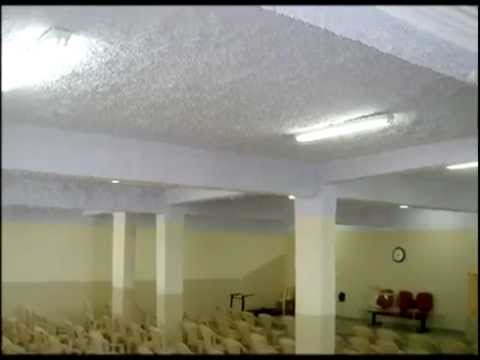 Teste de Reverberação Igreja Assembléia de Deus Lavras antes e depois Jateamento Celulose Crisart