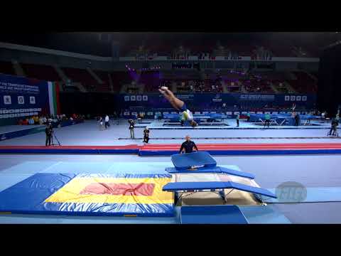 SJOEBERG Lina (SWE) W - 2022 Trampoline Worlds, Sofia (BUL) - Q Double Mini Exercise 1