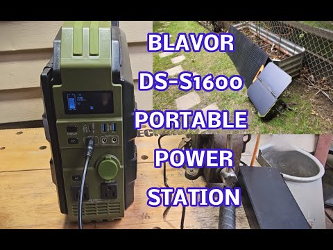 BLAVOR DS-S1600 Portable Power Station, 1024Wh, Built in Solar Panel