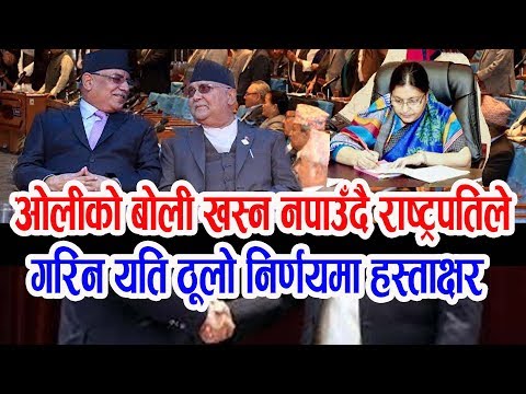 केपी ओलीको बोली खस्न नपाउँदै राष्ट्रपतिले गरिने यति ठूलो निर्णयमा हस्ताक्षर, पूरै बाटो खुल्यो KP OLI
