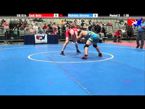 Zack Beitz vs. Nicholas Serrano at 2013 Junior Nationals - FILA - FS
