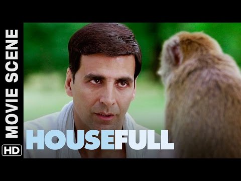 Akshay fights with a monkey for Deepika | Housefull | Movie Scene