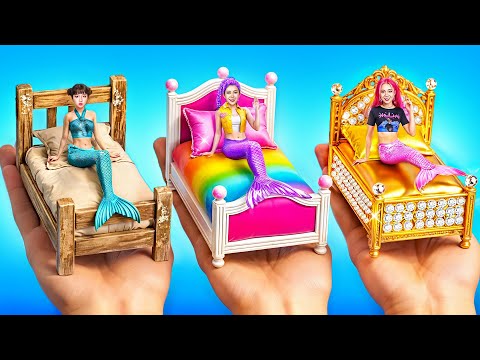 KPop Demon Hunters Makeover: Mermaid Room Challenge! Poor vs Rich vs Giga Rich Huntrix