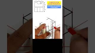 HOW TO DRAW ISOMETRIC VIEW Q.NO.2 ISOMETRIC PROJECTION IN ENGINEERING DRAWING #shorts