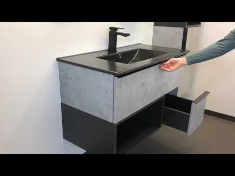 Обзор мебели Comforty Франкфурт 90 бетон светлый Обзор мебели Comforty Франкфурт 90 бетон светлый