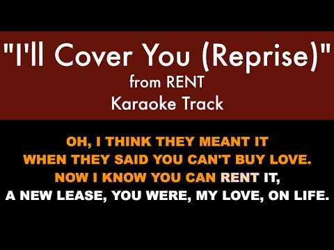 "I'll Cover You (Reprise)" from RENT - Karaoke Track with Lyrics on Screen