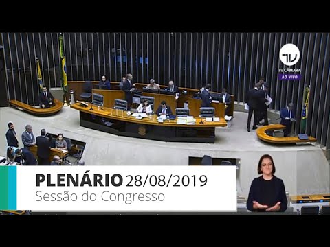 Sessão do Congresso Nacional - análise de vetos presidenciais e LDO 2020 - 28/08/19