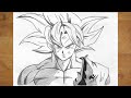 How To Draw Goku Ultra Instinct Goku Ultra Instict Drawing Step By Step Easy Tutorial