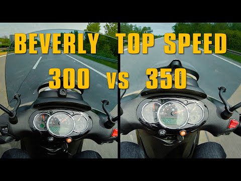 Piaggio Beverly 300 vs 350 - Top Speed - BV 350 vs BV 300