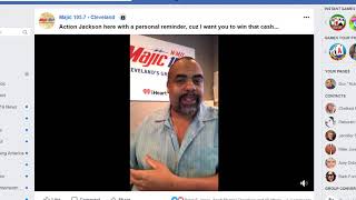 Don Action Jackson promoting WMJI $1000 contest on Facebook