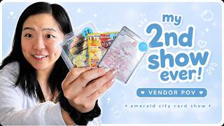 my 2nd card show ever ♡ come vend with me! | pokemon vendor pov