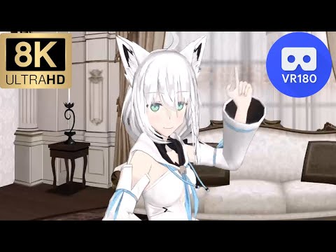 【8K 4K VR180 MMD 3D】白上フブキ／KING【VTtuber 本人歌唱】