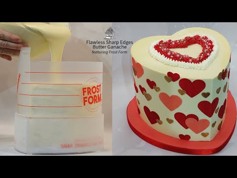 How to achieve sharp edges on cake with Butter Ganache using Frost Form |Made Easy|