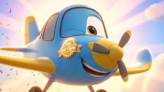 Sky Pals: ✈️ Blip’s First Solo Flight! 🎉