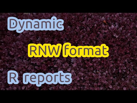 Dynamic R reports in RNW format