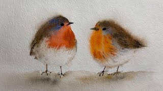 Cute Watercolor Birds Tutorial | Easy & Relaxing Painting for Beginners