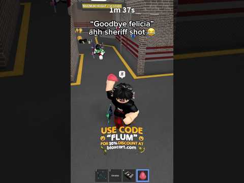 GOODBYE FELICIA 😜 #roblox #shorts #murdermystery2 #funny