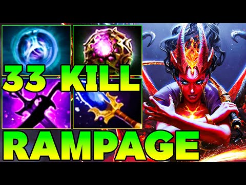 Rampage + 33 Kills QOP Dota 2 Mid Lane Beast Best Queen Of Pain Dota 2 Gameplay Guide Build 7.40