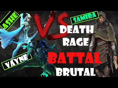 DEATH BATTLE  SAMIRA VS ASHE /VAYNE  LOL (BRUTAL GAMEPLAY)