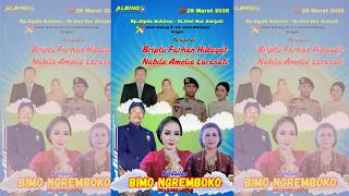 Download lagu LIVE  WEDDING FARHAN & NABILA == BIMO NGREMBOKO ==PUTRO PANDOWO == ALBINO COKEK C1 mp3
