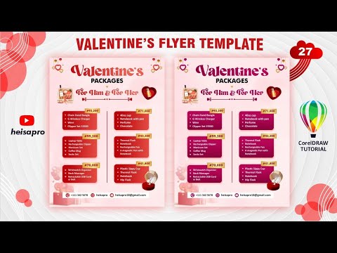 CorelDRAW TUTORIAL - Valentine's Flyer Template Design