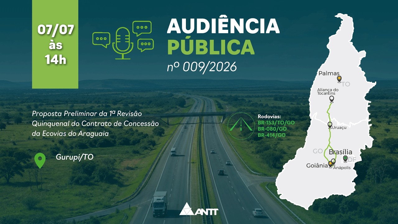 Audiência Pública nº 09/2026 - 07/07/2026 - Gurupi/TO