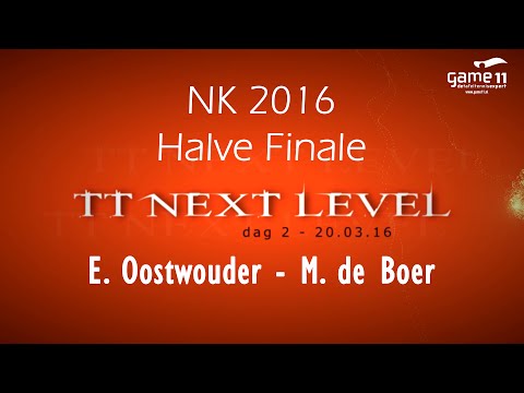 NK 2016 Halve Finale: Ewout Oostwouder - Michel de Boer