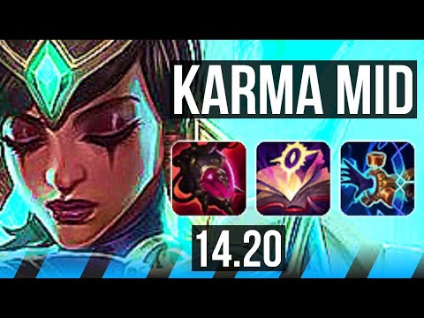 KARMA vs SYNDRA (MID) | 10/2/11, 6 solo kills, Dominating | EUW Master | 14.20