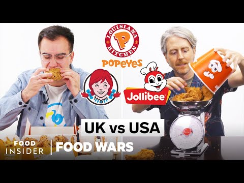 US vs UK Portion Size Differences (Wendy’s, Popeyes, and More) | Food Wars | Food Insider