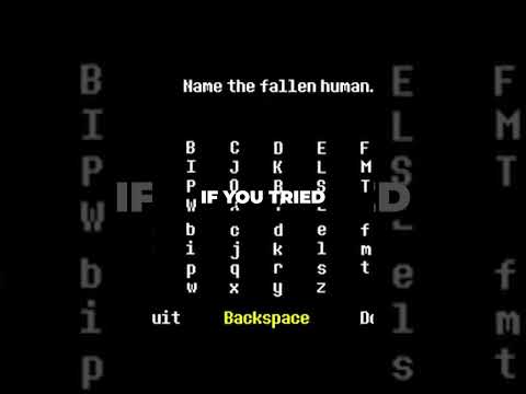 Undertale Choosing a Name #gamefacts #gaming #undertale